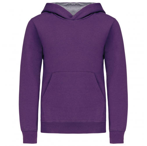 Sudadera capucha contrastada niños