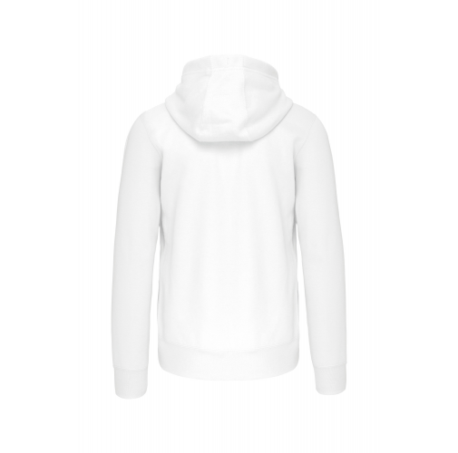 white Sudadera con capucha y cremallera