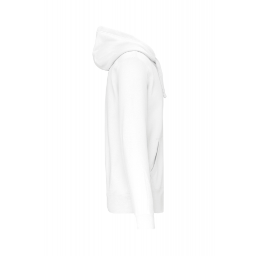 white Sudadera con capucha y cremallera