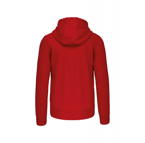 red Sudadera con capucha y cremallera