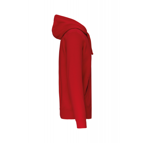 red Sudadera con capucha y cremallera