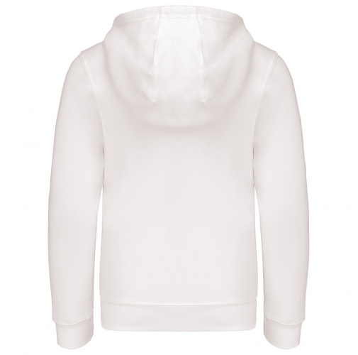 white Sudadera capucha y cremallera niños