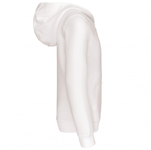 white Sudadera capucha y cremallera niños