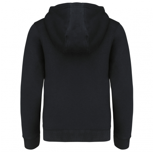 black Sudadera capucha y cremallera niños