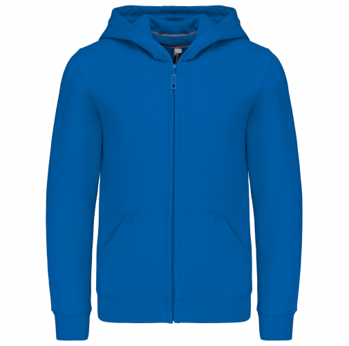 light royal blue Sudadera capucha y cremallera niños
