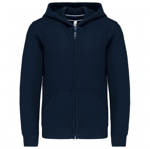 navy Sudadera capucha y cremallera niños