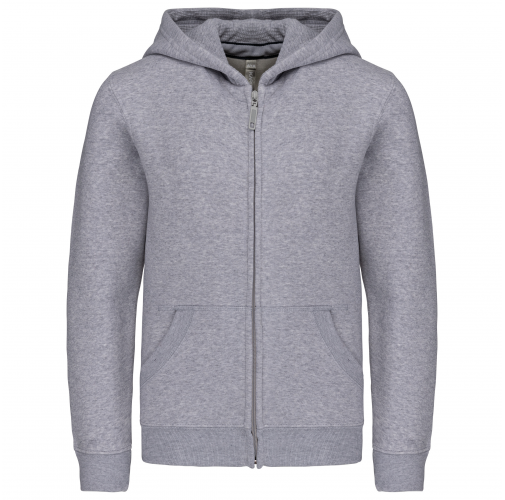 oxford grey Sudadera capucha y cremallera niños