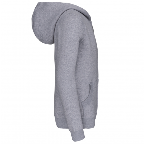 oxford grey Sudadera capucha y cremallera niños