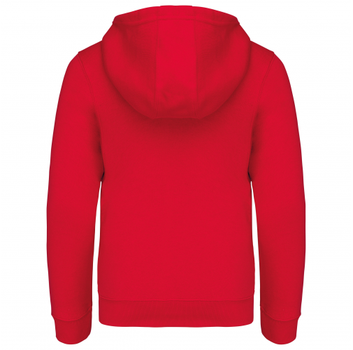 red Sudadera capucha y cremallera niños