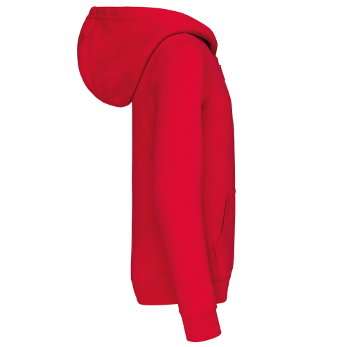 red Sudadera capucha y cremallera niños
