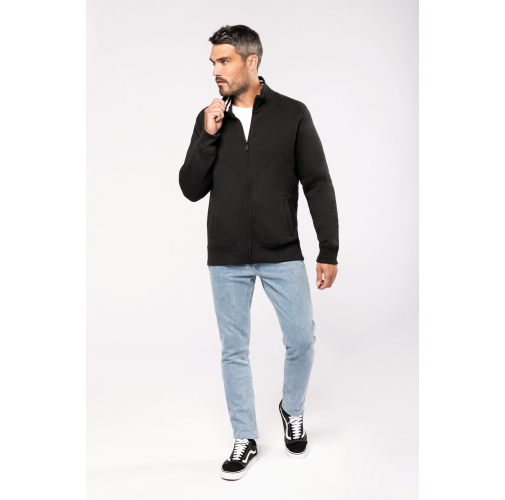 Chaqueta de felpa con cremallera hombre