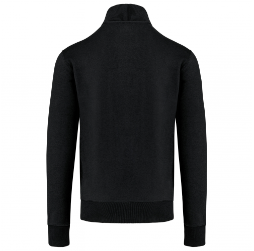 black Chaqueta de felpa con cremallera hombre