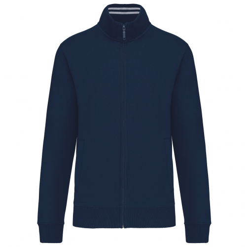 navy Chaqueta de felpa con cremallera hombre