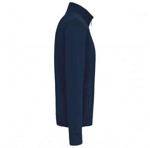 navy Chaqueta de felpa con cremallera hombre