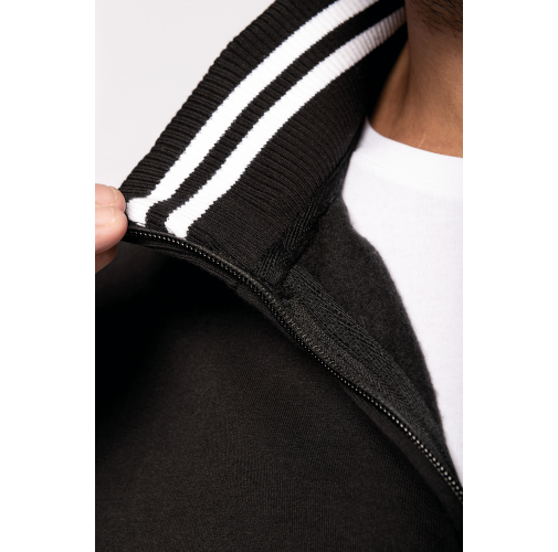 Chaqueta de felpa con cremallera hombre