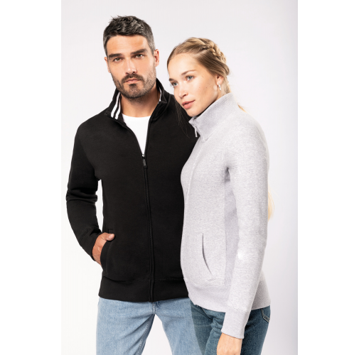 Chaqueta de felpa con cremallera mujer
