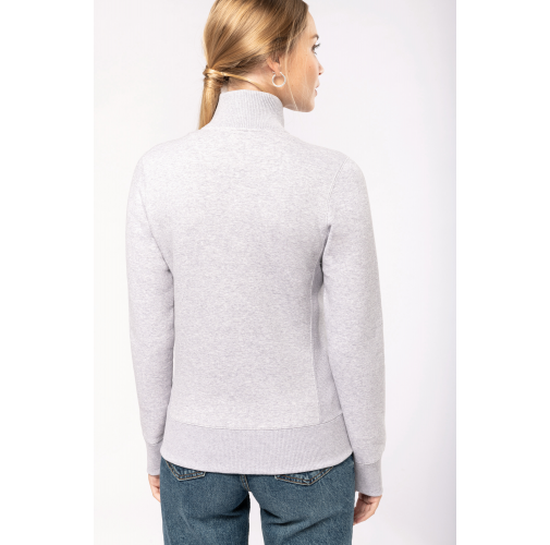Chaqueta de felpa con cremallera mujer