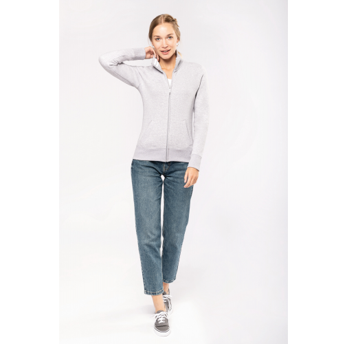 Chaqueta de felpa con cremallera mujer
