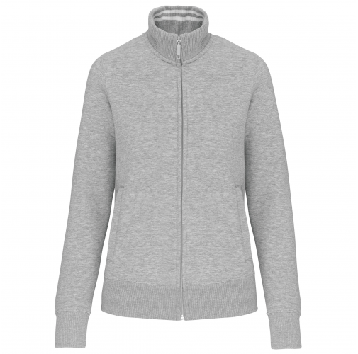 oxford grey Chaqueta de felpa con cremallera mujer