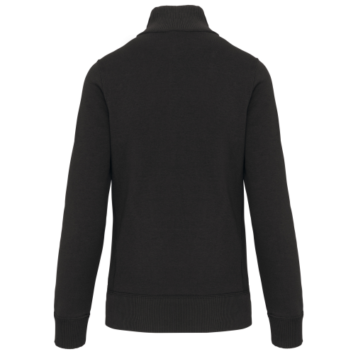 black Chaqueta de felpa con cremallera mujer