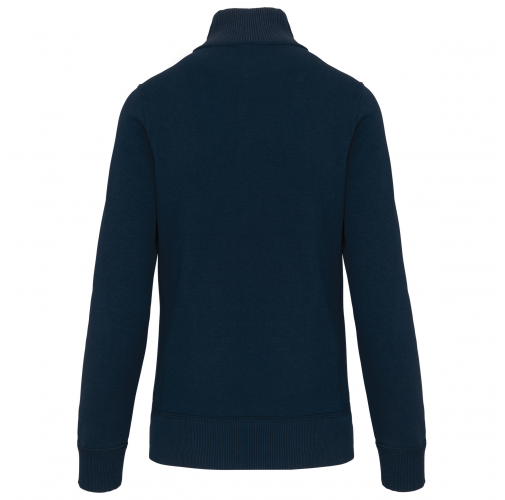 navy Chaqueta de felpa con cremallera mujer