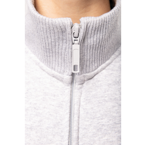 Chaqueta de felpa con cremallera mujer