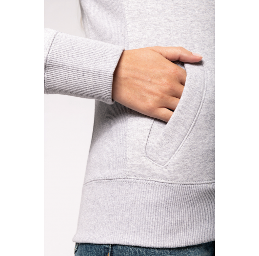 Chaqueta de felpa con cremallera mujer