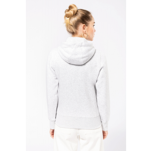 Sudadera con capucha y cremallera de mujer