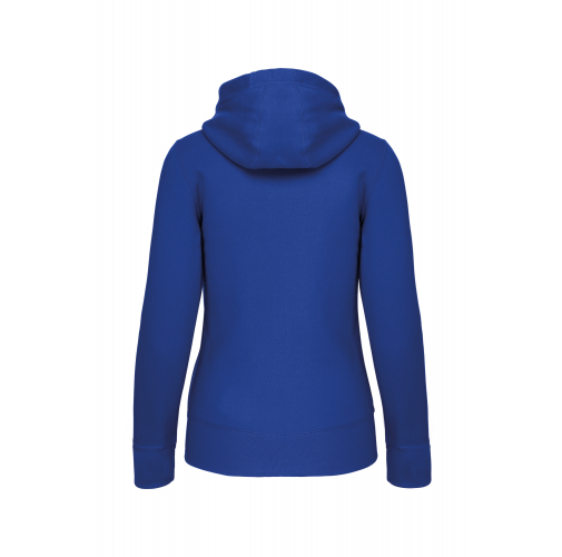 light royal blue Sudadera con capucha y cremallera de mujer