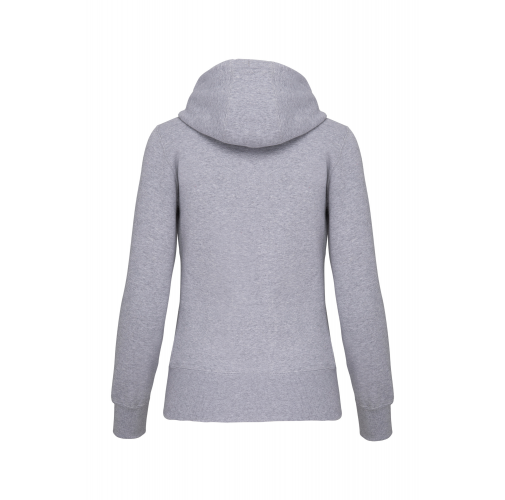 oxford grey Sudadera con capucha y cremallera de mujer