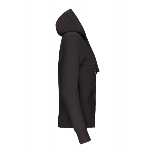 dark grey Sudadera con capucha y cremallera de mujer