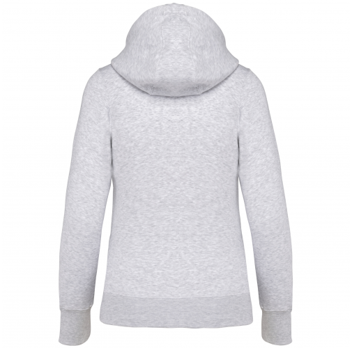 ash heather Sudadera con capucha y cremallera de mujer