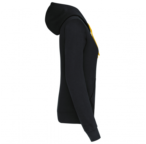 black / yellow Sudadera capucha contrastada mujer