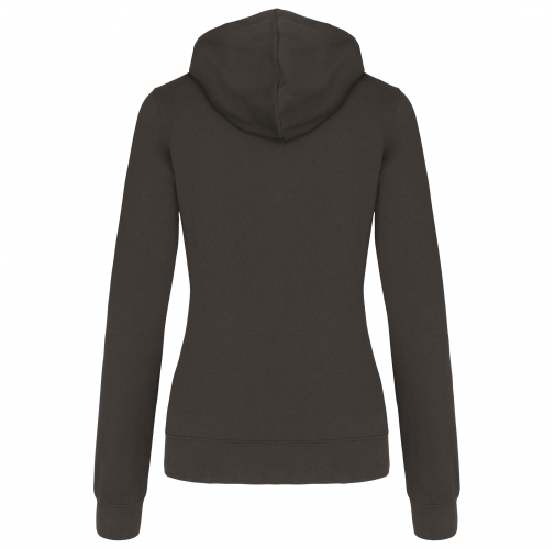 dark grey / black Sudadera capucha contrastada mujer