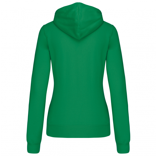 light kelly green / white Sudadera capucha contrastada mujer