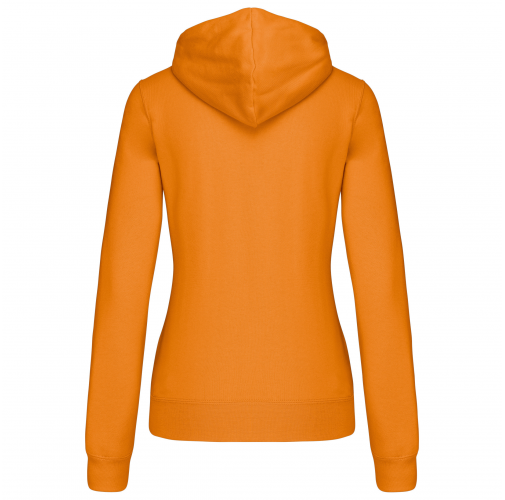 orange / white Sudadera capucha contrastada mujer