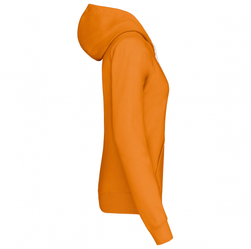 orange / white Sudadera capucha contrastada mujer