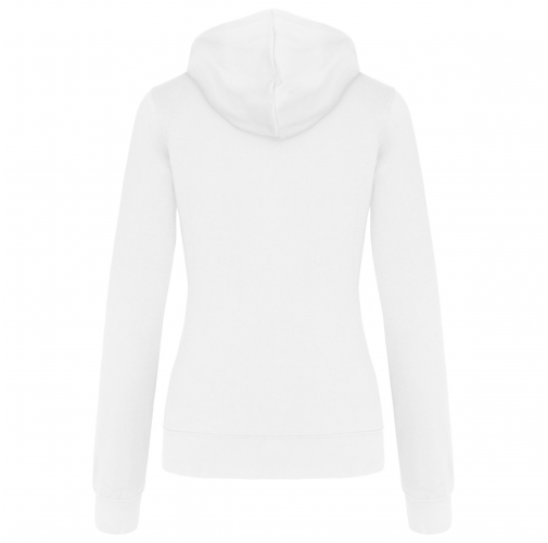 white / fine grey Sudadera capucha contrastada mujer