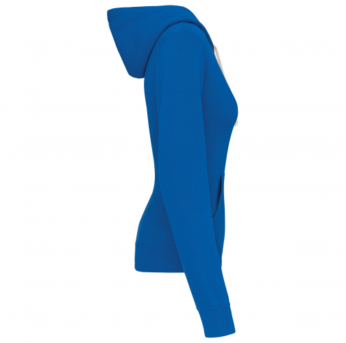light royal blue / white Sudadera capucha contrastada mujer