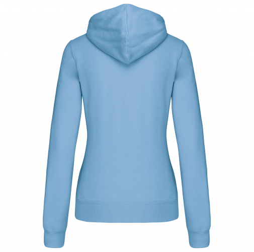 sky blue / white Sudadera capucha contrastada mujer