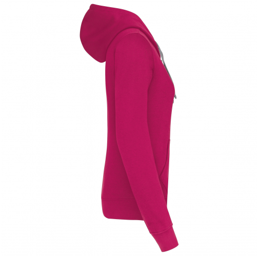fuchsia / fine grey Sudadera capucha contrastada mujer