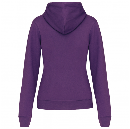 purple / oxford grey Sudadera capucha contrastada mujer