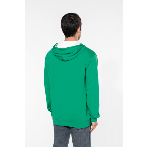 Sudadera capucha y cremallera contrastada