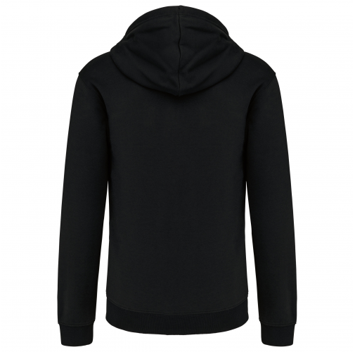 black / fine grey Sudadera capucha y cremallera contrastada