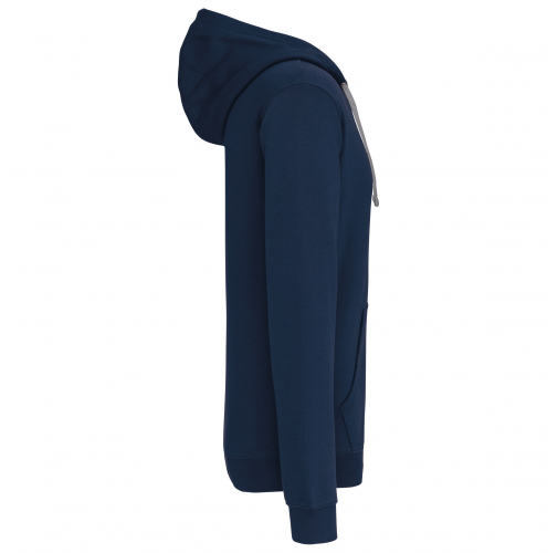 navy / fine grey Sudadera capucha y cremallera contrastada