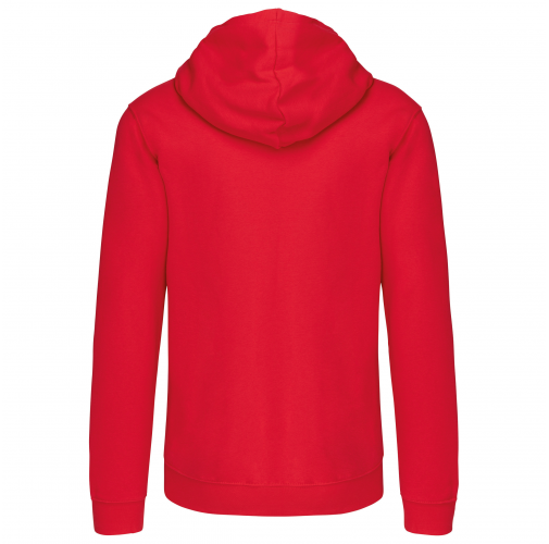 red / white Sudadera capucha y cremallera contrastada