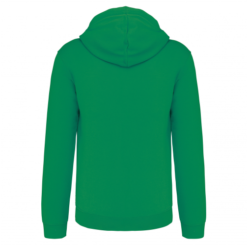 light kelly green / white Sudadera capucha y cremallera contrastada
