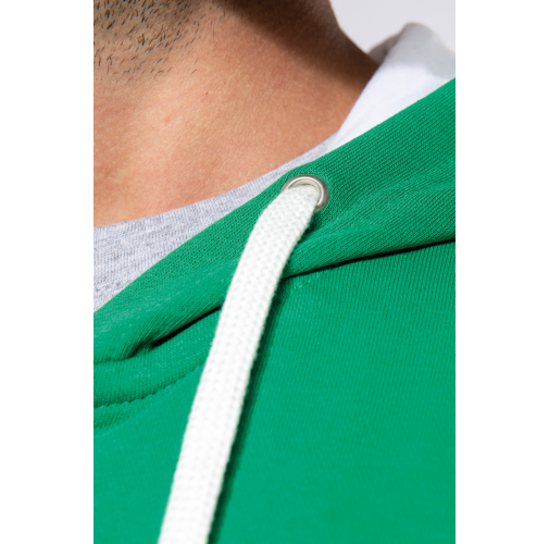 Sudadera capucha y cremallera contrastada