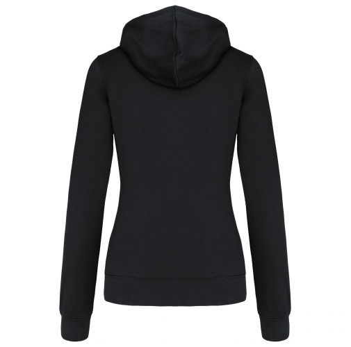 black / fine grey Sudadera capucha y cremallera contrastada mujer