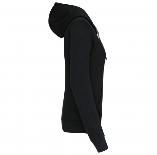 black / fine grey Sudadera capucha y cremallera contrastada mujer